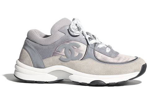 chanel grey and white sneakers|chanel sneakers buy online.